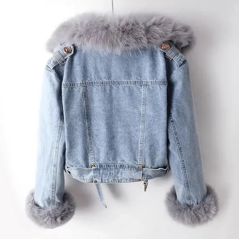 Valentina Faux Fur Denim Jacket