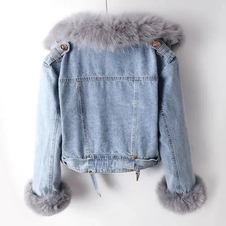 Valentina Faux Fur Denim Jacket