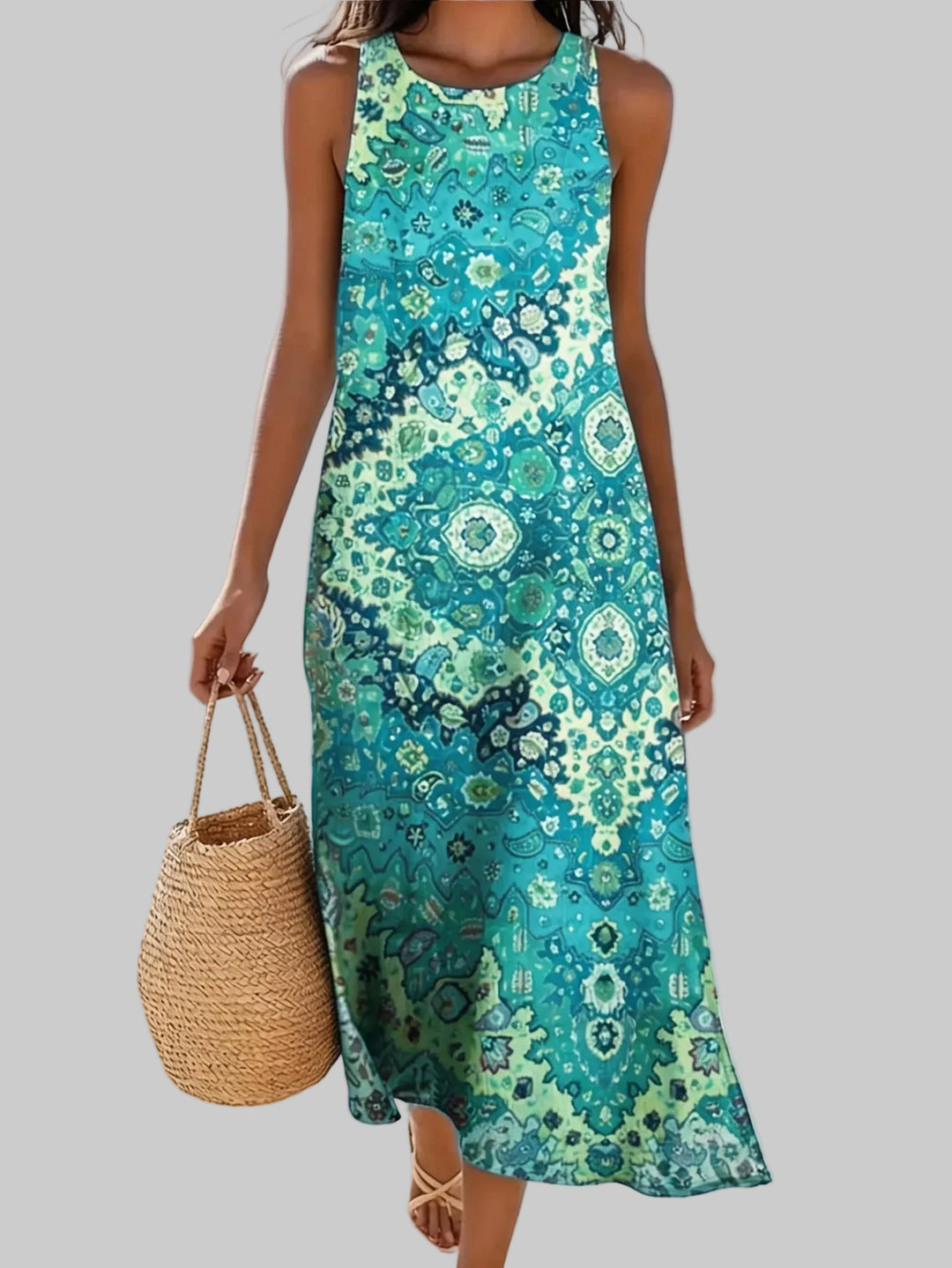 Aurelia Bohemian Floral Midi Dress
