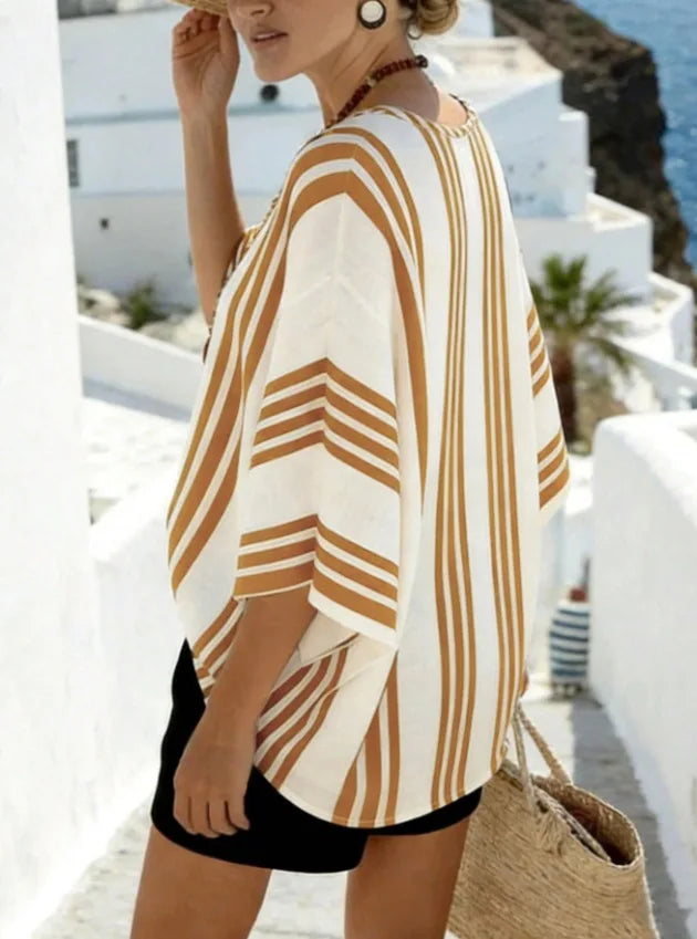 Maegan Batwing Stripe Blouse