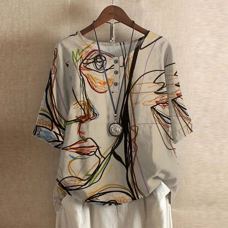 Liora Retro-Inspired Blouse
