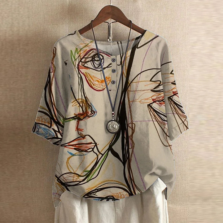Liora Retro-Inspired Blouse