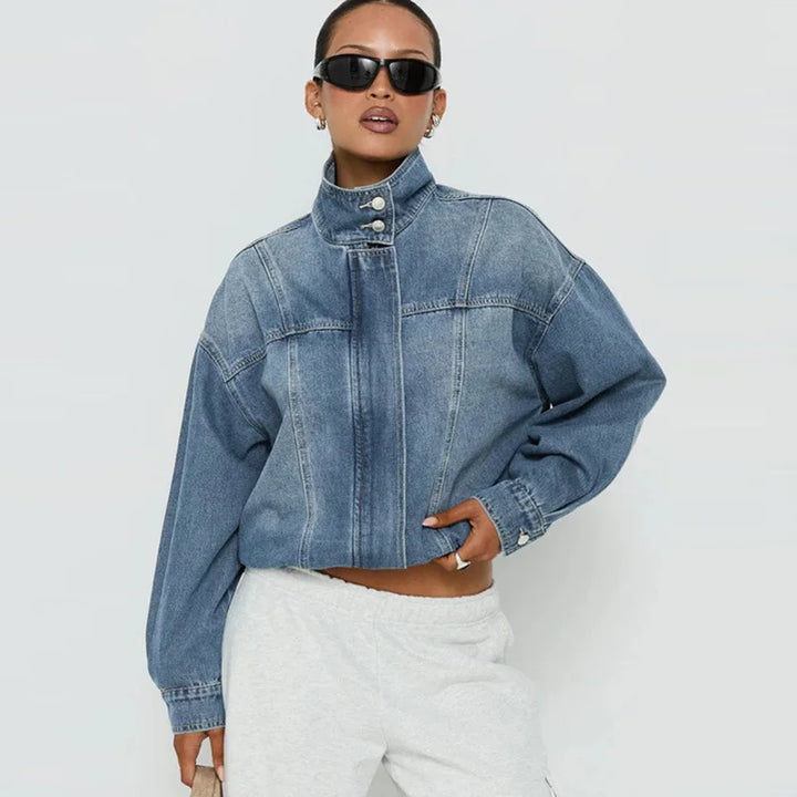 Odette Cropped Denim Jacket