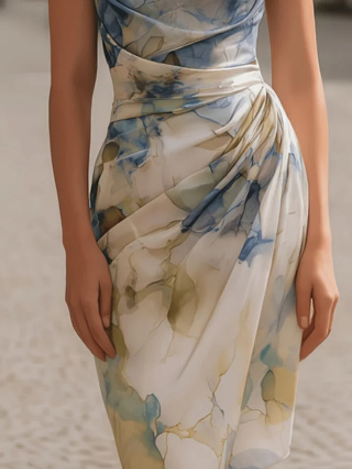 Maristelle Cowl Neck Midi Dress