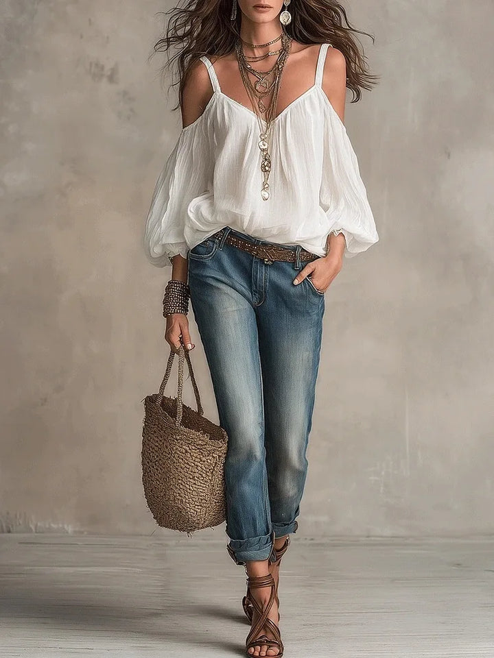 Dakota Off Shoulder Boho Blouse