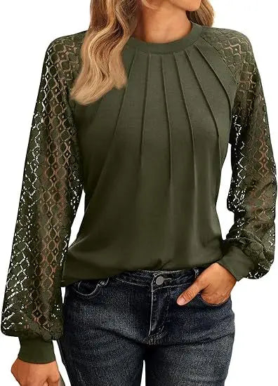 Vienna Pintuck Lace Blouse