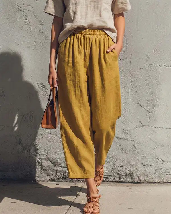 Talia Wide Leg Linen Pants