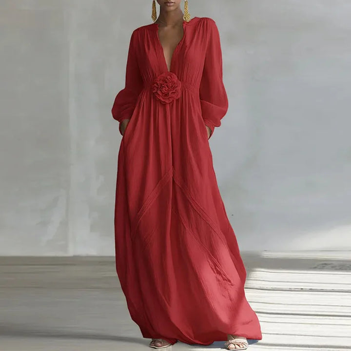 Georgia Deep V  Maxi Dress