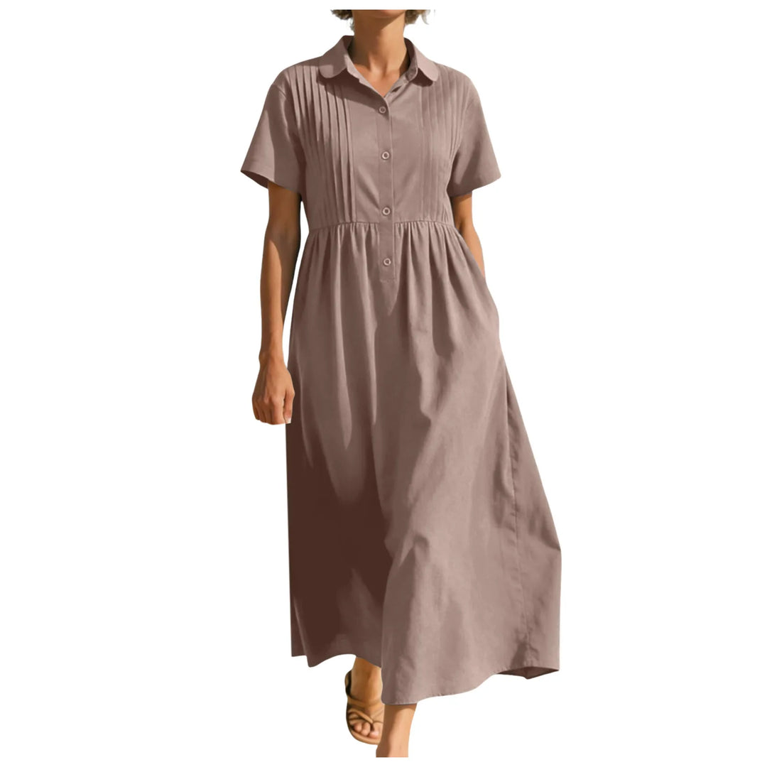 Grace Button Front Midi Dress