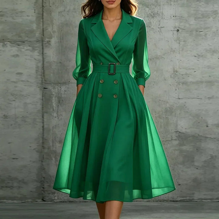 Elena Double Breasted Midi Dress