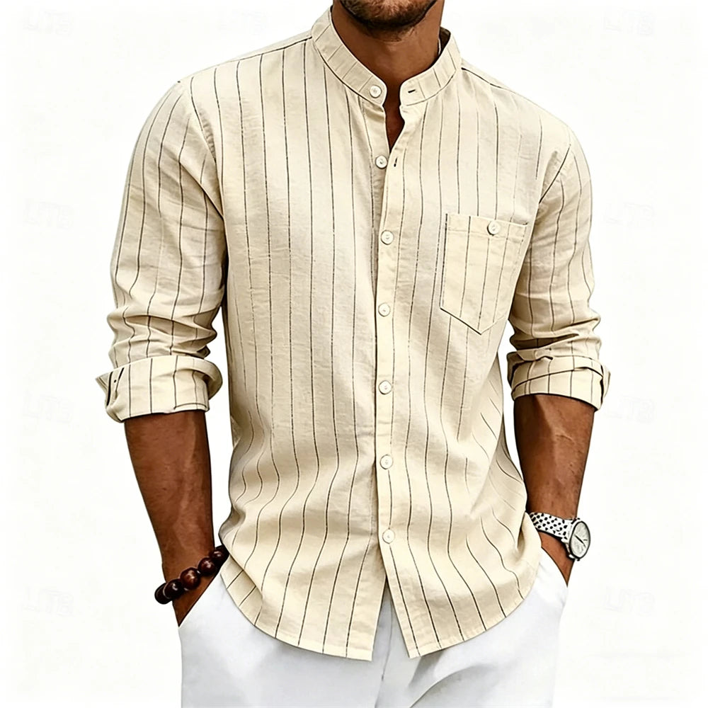 Grayson Breathable Striped Linen Shirt
