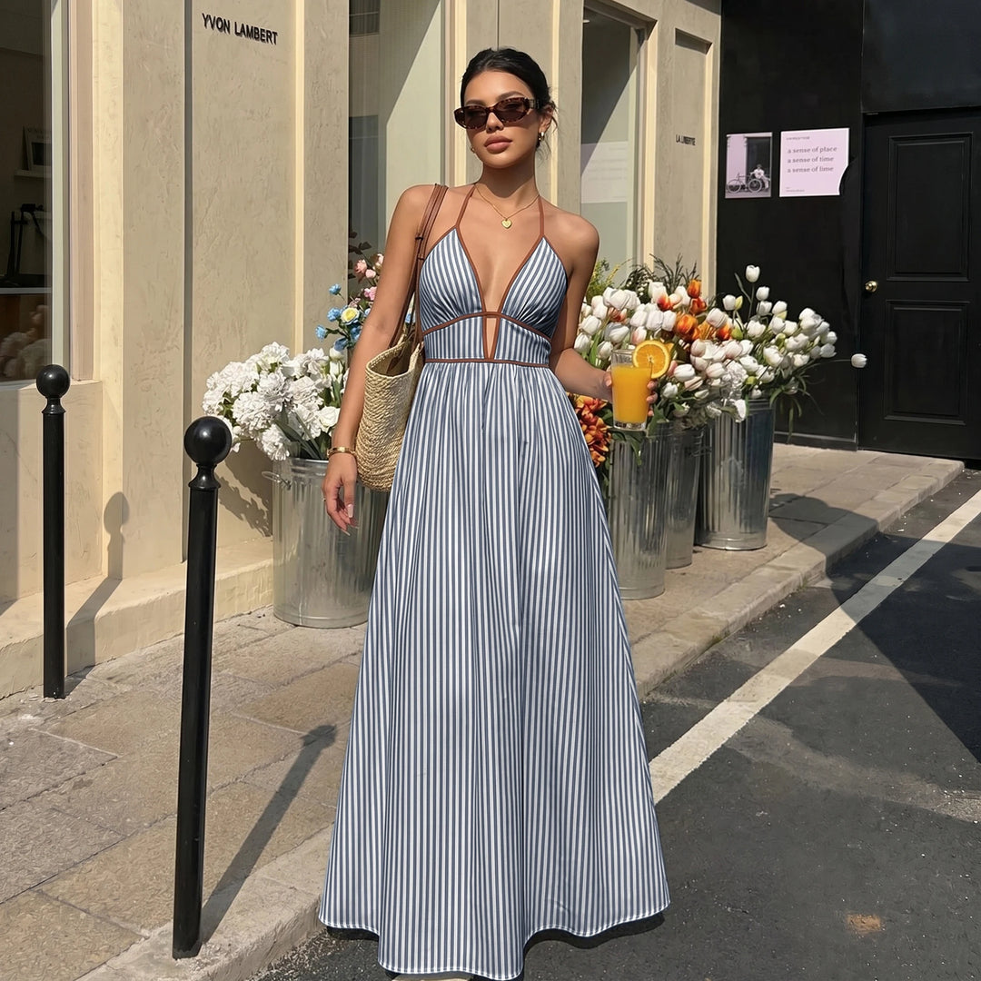 Valencia Flowing Halter Neck Maxi Dress