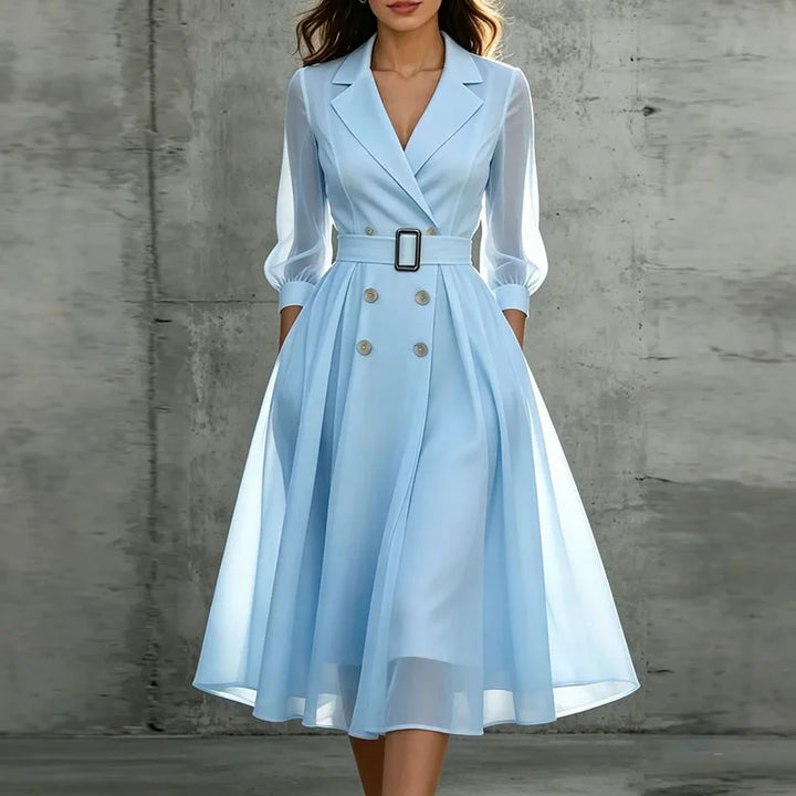 Elena Double Breasted Midi Dress