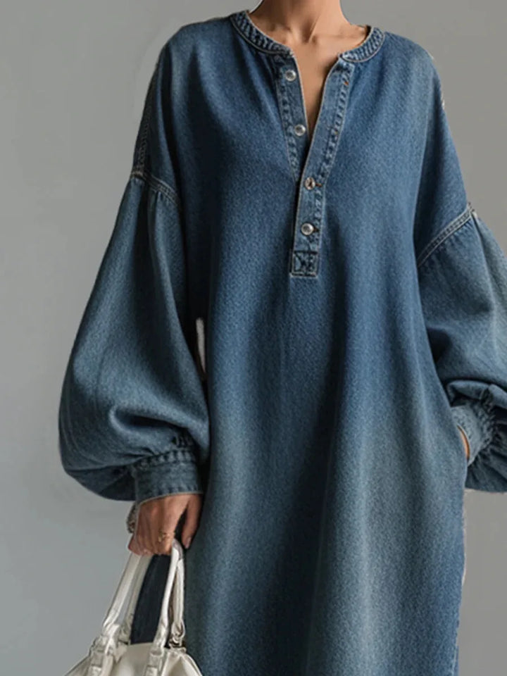 Emmeline Relaxed Denim Maxi Dress
