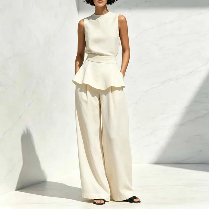 Camila Sleeveless Wide Leg Pants Set