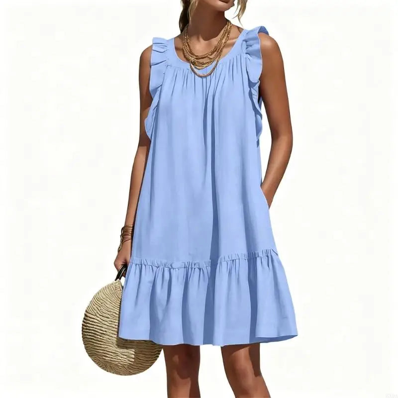 Maisie Ruffle Sleeve V Neck Mini Dress
