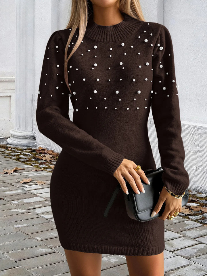 Elowen Pearl Beaded Sweater Dress
