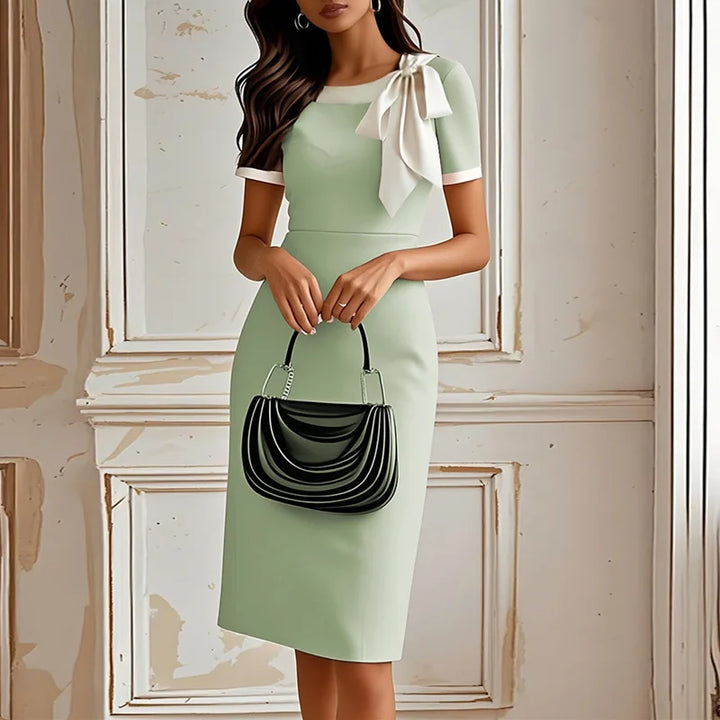 Kayla Bow Detail Midi Dress