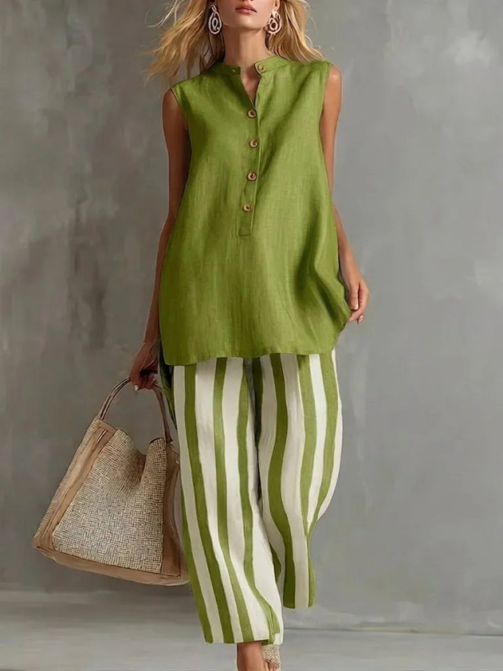 Catherine Striped Wide Leg Set