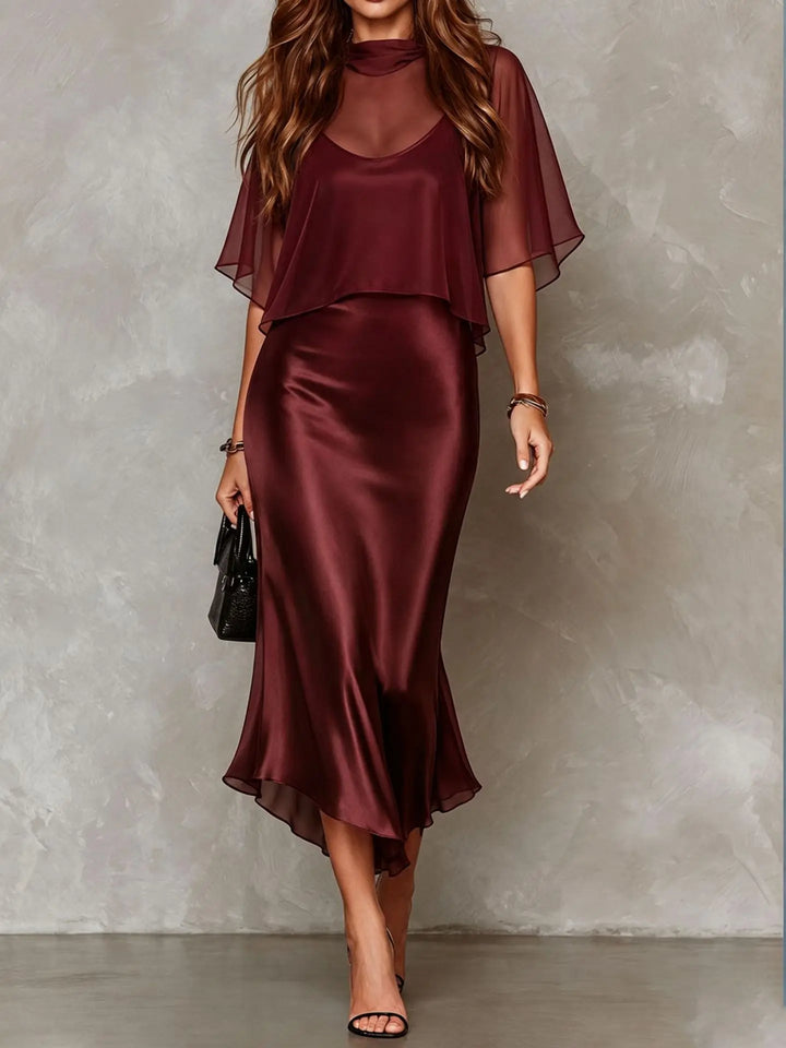 Valentina Satin Midi Dress Set