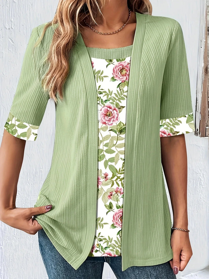 Celene Casual Floral Two-Piece Set