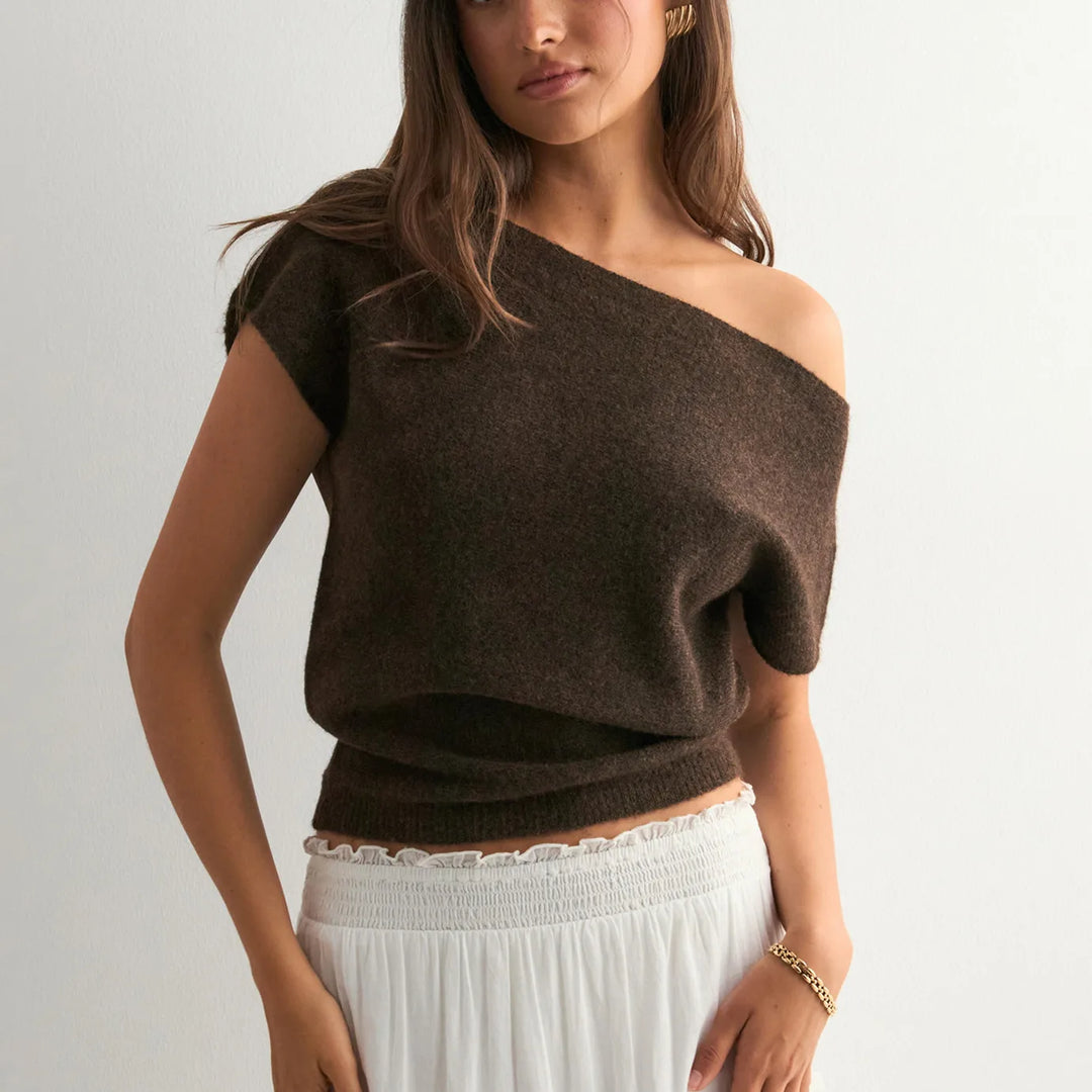 Avery Off Shoulder Knit Sweater