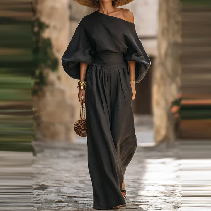 Vivienne One Shoulder Trouser Set