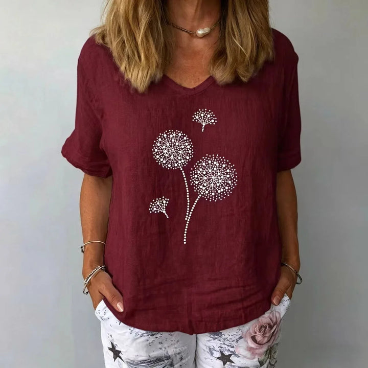 Chelsea Botanical Linen Blouse