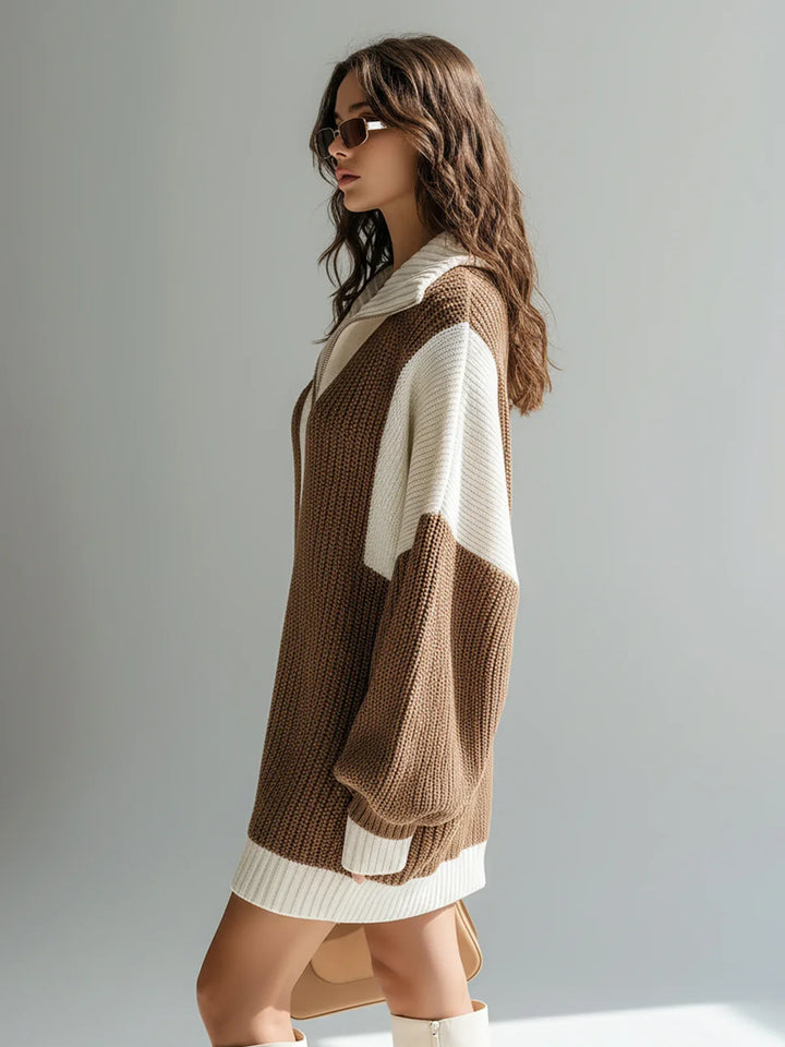 Elspeth Half Zip Sweater Dress