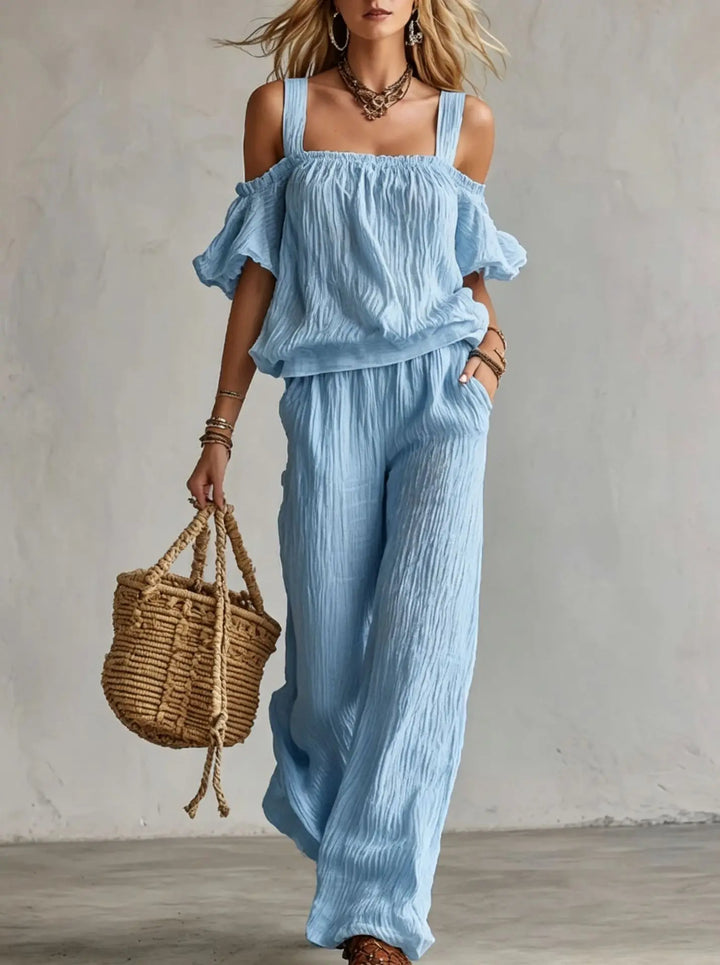 Eliana Ruffle Relaxed Trouser Set