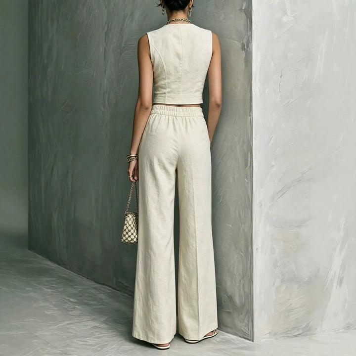 Belle Zip Front Trouser Set