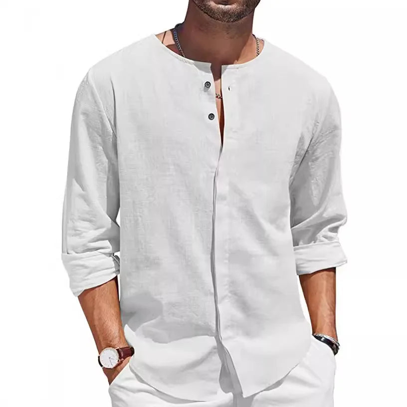 Carlson Linen Henley Summer Shirt