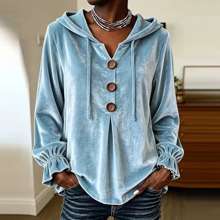 Marnie Ruffle Relaxed Hoodie