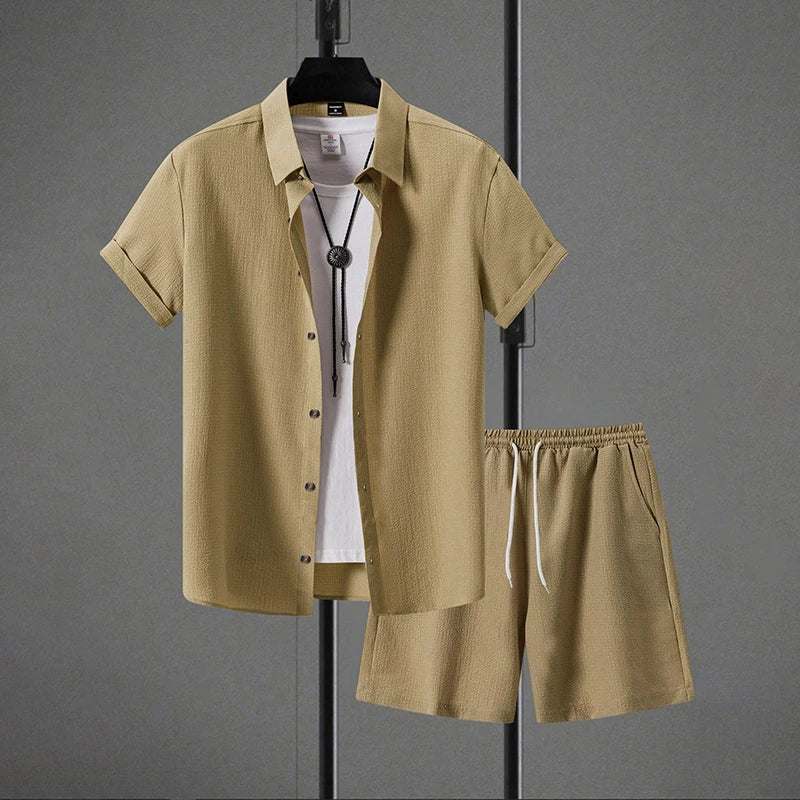 Beckett Button-Up Shorts Set