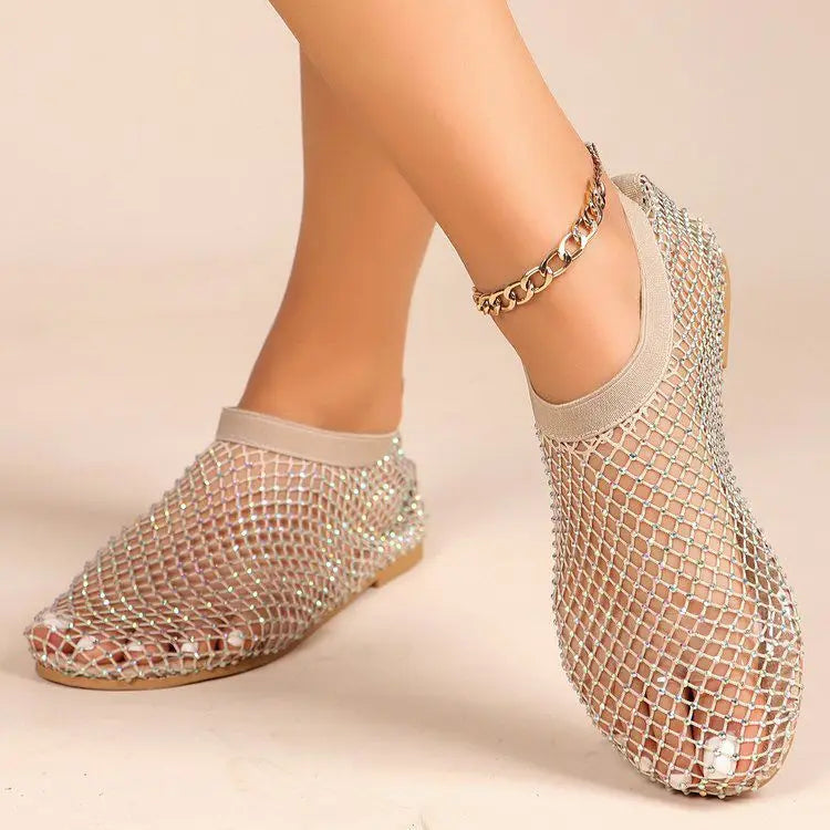 Dakota Rhinestone Midnight Flats