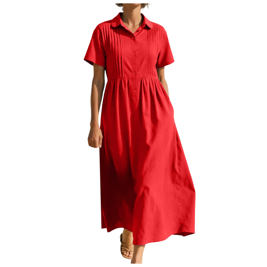 Grace Button Front Midi Dress