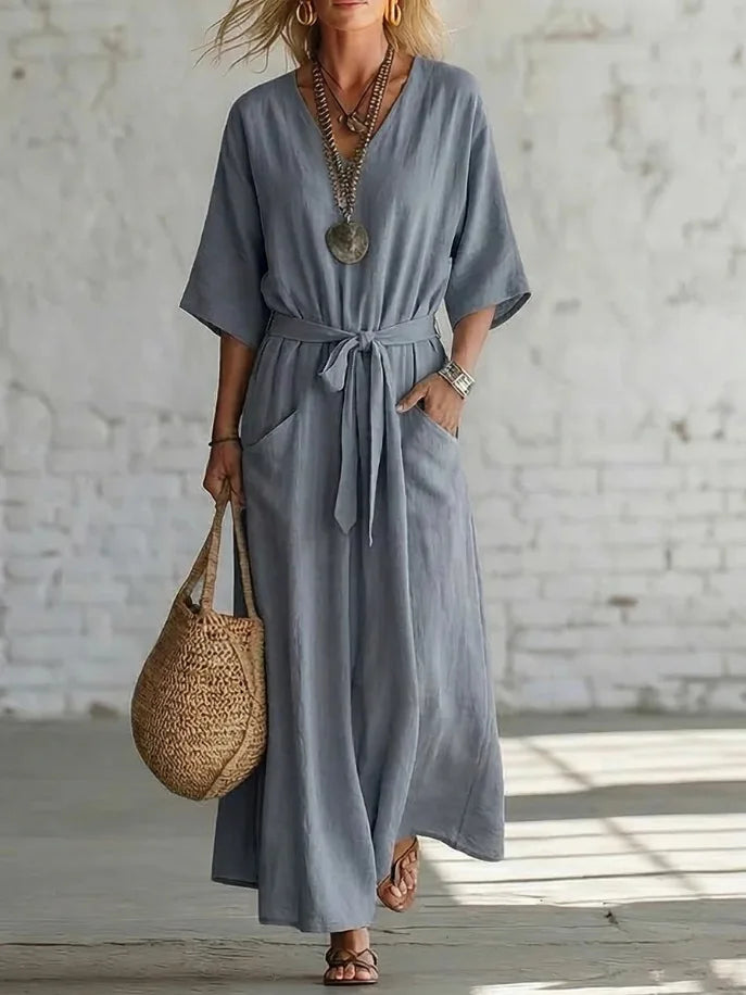 Kendall Tie Waist Maxi Dress
