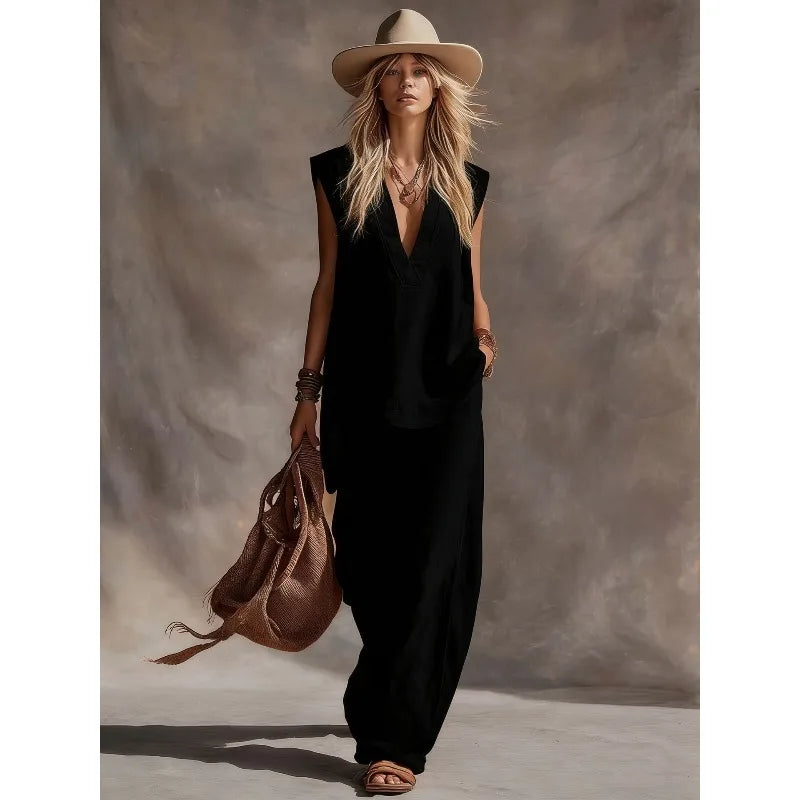 Madelyn V Neck Summer Matching Set