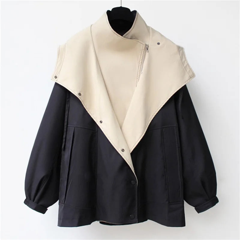 Harlow Contrast Collar Trench