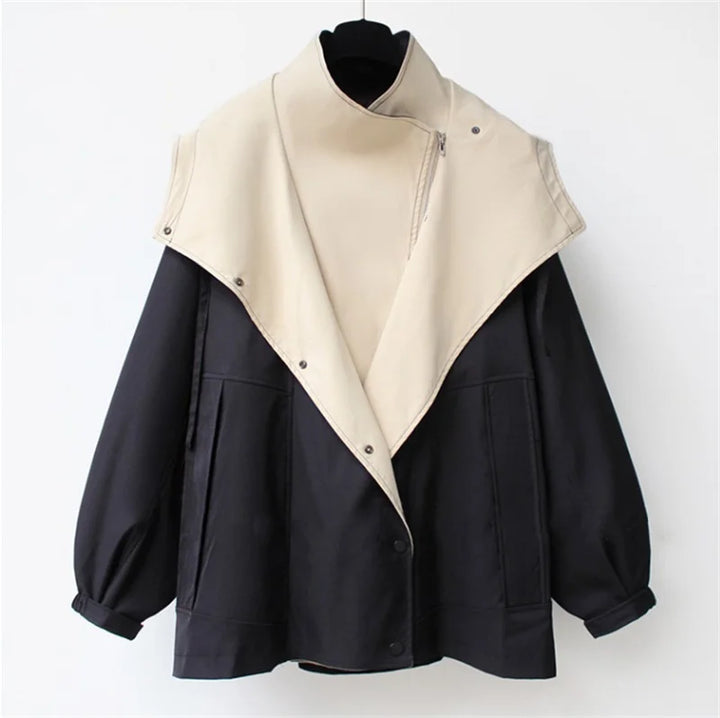 Harlow Contrast Collar Trench