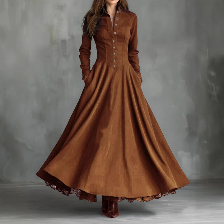 Camille Faux Suede Maxi Dress