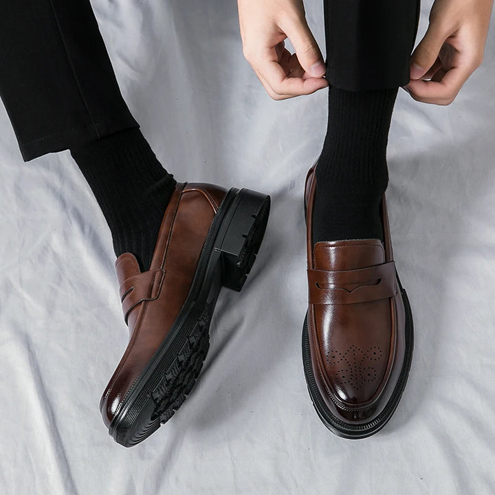 Archie Classic Leather Penny Loafers