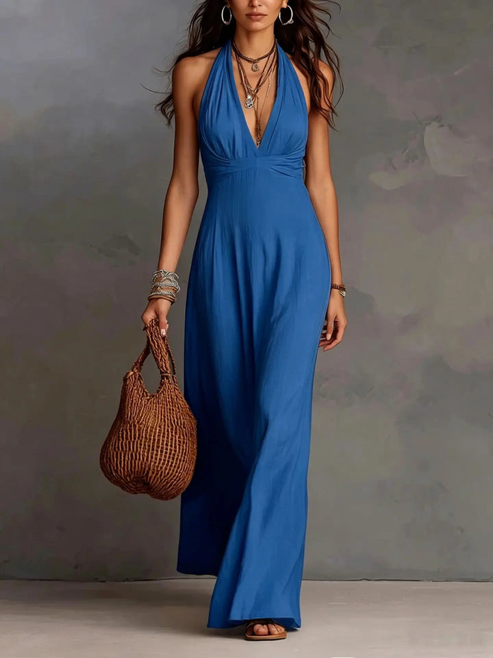 Angel  V-Neck Elegant Maxi Dress