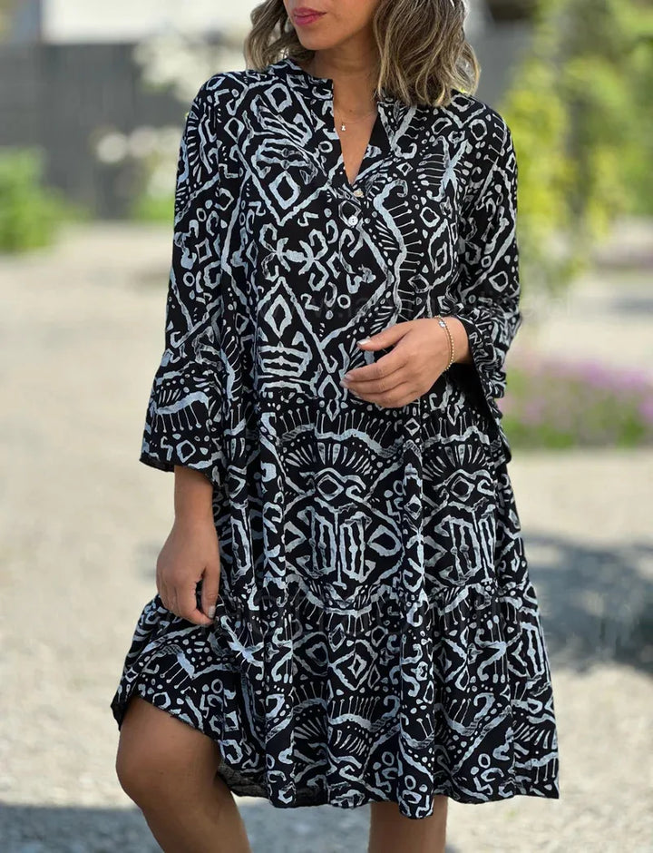 Tessa Geometric Midi Dress