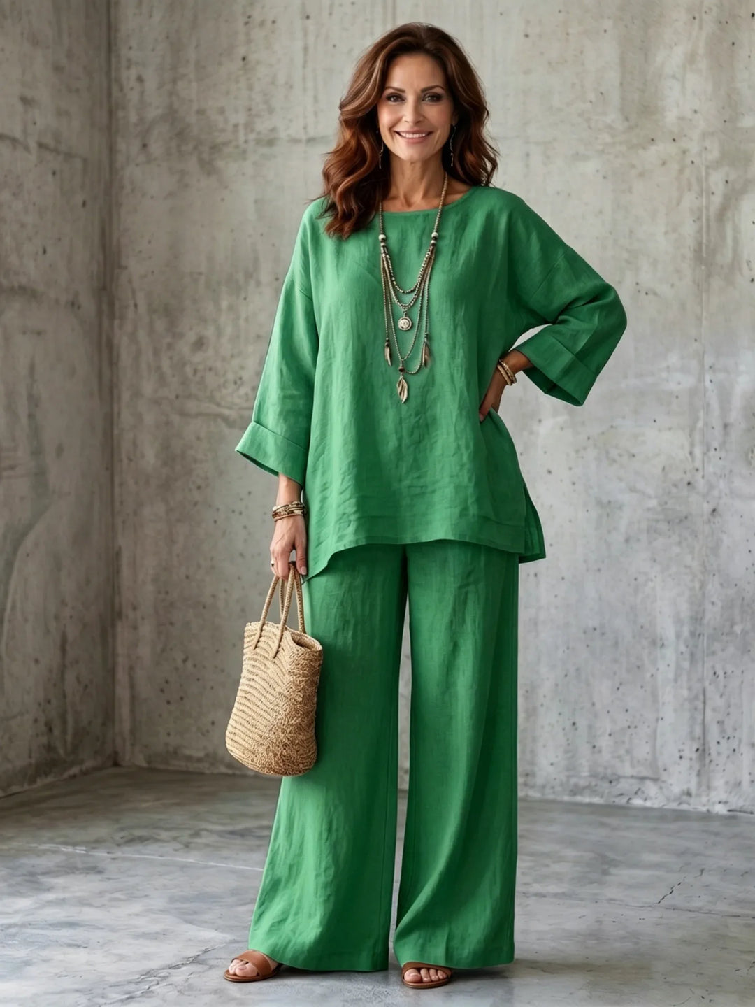 Brinley Casual Wide Leg Set
