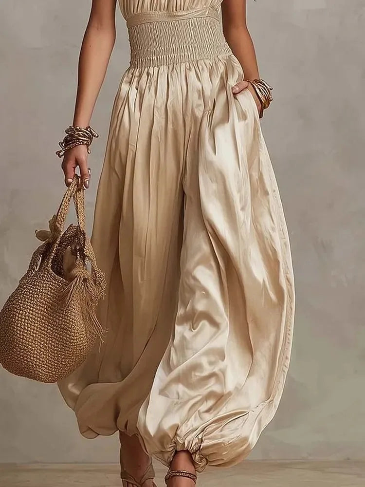 Evelina Gathered Waist Jumpsuit