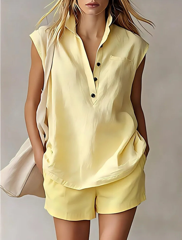Harlow Breathable Cotton Linen Shorts Set