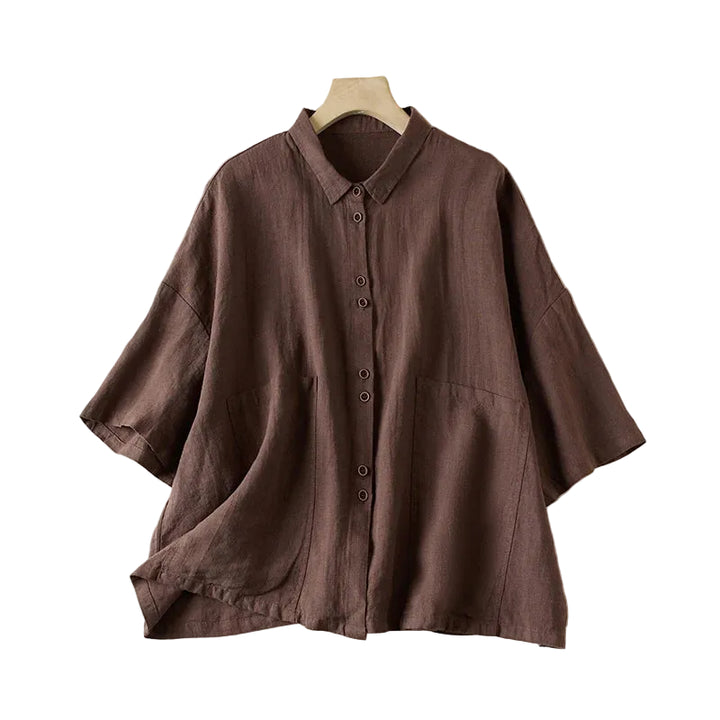 Rosalie Relaxed Linen Button Blouse