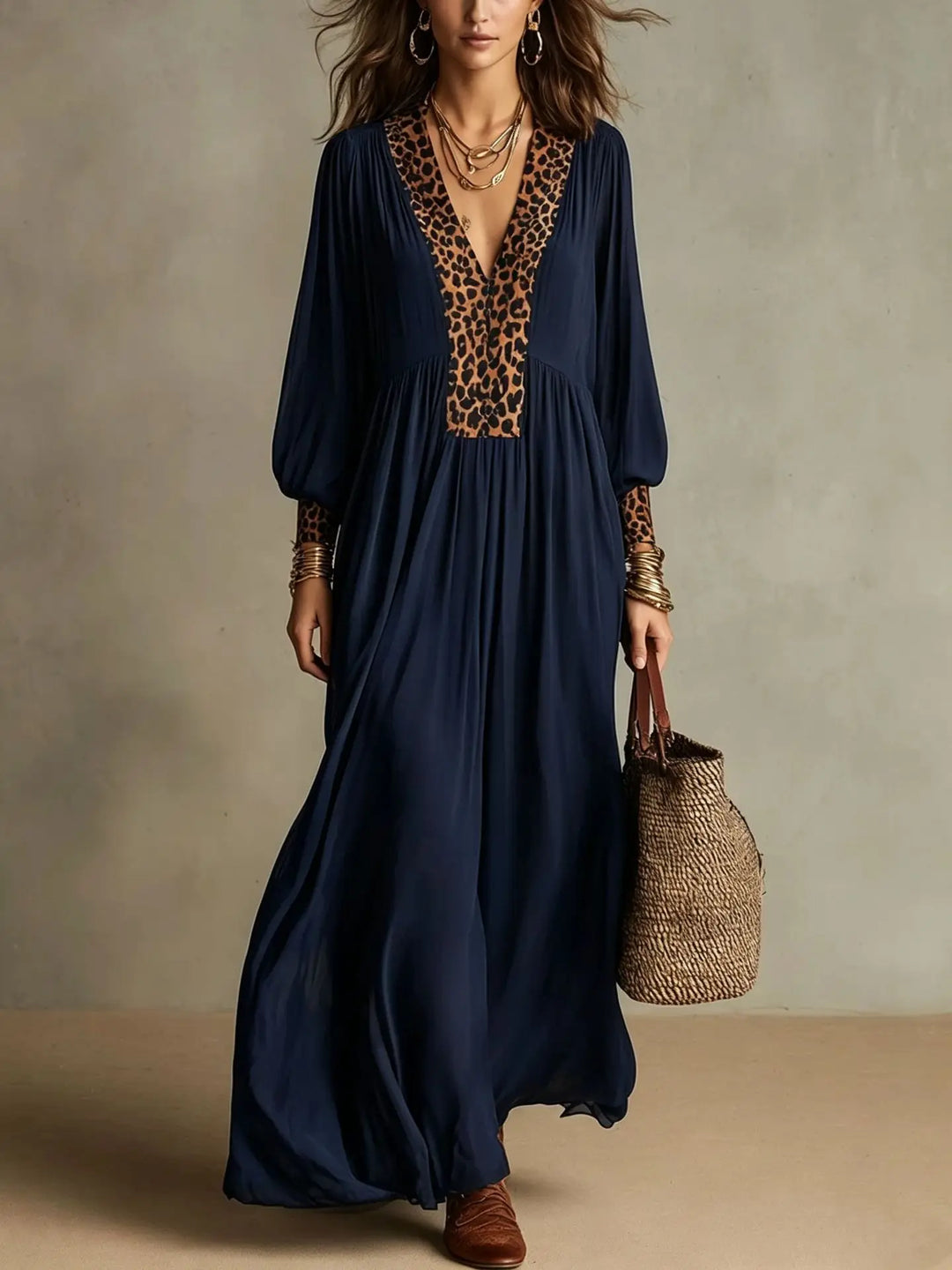 Seraphina Leopard Maxi Dress