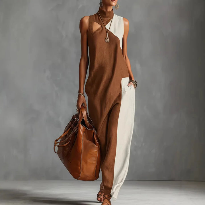 Melina Color Block Maxi Dress